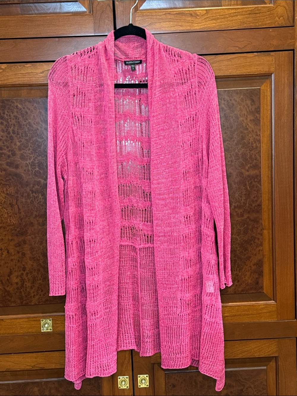Eileen Fisher, Open-Front Pink Lightweight Cardigan women’s XL